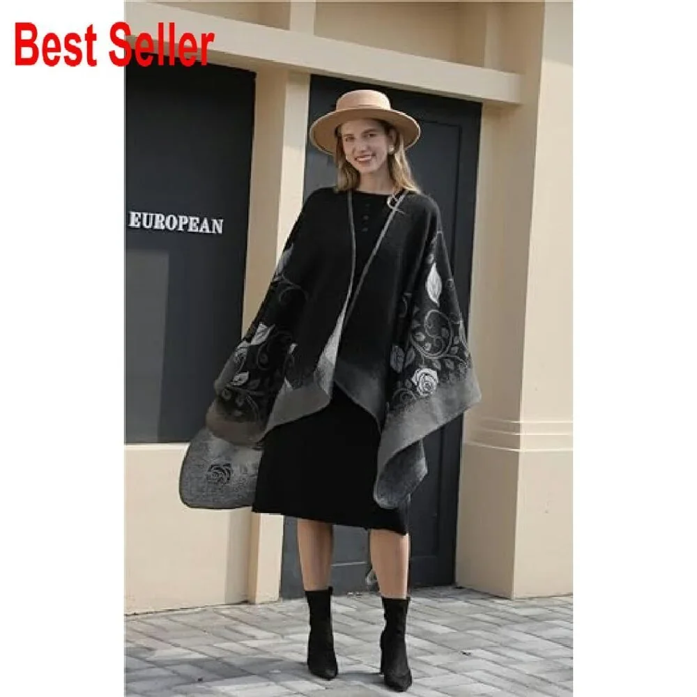 Oversized Pashmina Shawl Soft Winter Warm Blanket Scarf Elegant Retro